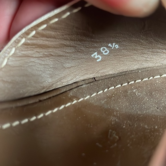 Tods Leather Kitten Heel Slide Sandals Taupe 8.5 - Picture 12 of 13